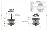 Billet Aluminum Cab Mounts, 1967-72 C10