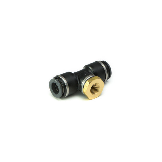 Accuair 3/8 DOTPTC Tee With 1/8 NPT Female Fitting (Pressure Sensor Tee)